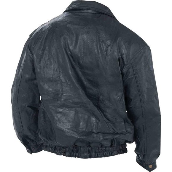 Genuine Leather Bomber Jacket for Men - Classic Leather Jacket - Picture 2 of 5